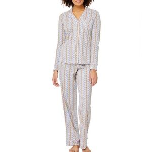 Roller Rabbit Tie-Dye Daze Polo Elephant Print Long Sleeve Pants Pajamas Set L